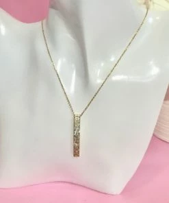 Fabulous Shoes ACCESORIES AND JEWELRY Gold Bar Necklace