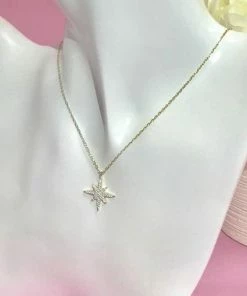 Fabulous Shoes ACCESORIES AND JEWELRY Shiny Gold Star Necklace