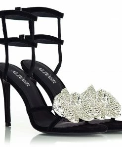ALZÚARR The Lady Orchid With Silver Crystals Black Collections