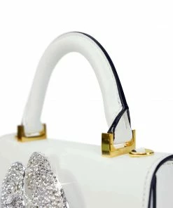 ALZÚARR The Larr White With Crystals Mini Bag Collections