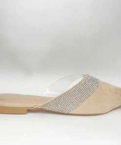 Fabulous Shoes Nude Pointed Toe Flats