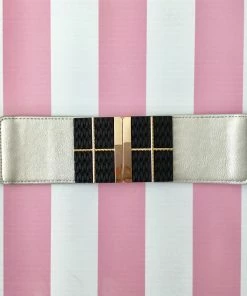 Fabulous Shoes Silver Stretch Belt Others