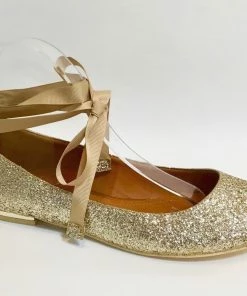 Fabulous Shoes Longmile Gold Ballerina