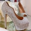 Fabulous Shoes Silver Diamonds Heels