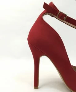 Fabulous Shoes Red Strap Pumps