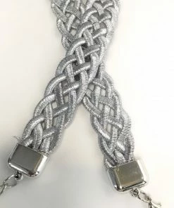 Fabulous Shoes Silver Braided Belt Others