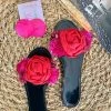 Fabulous Shoes Red Jelly Flower Sandals