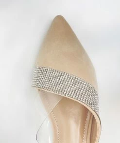 Fabulous Shoes Nude Pointed Toe Flats