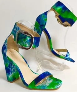Fabulous Shoes Blue Tie Dye