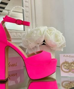 Fabulous Shoes Neon Pink Heels