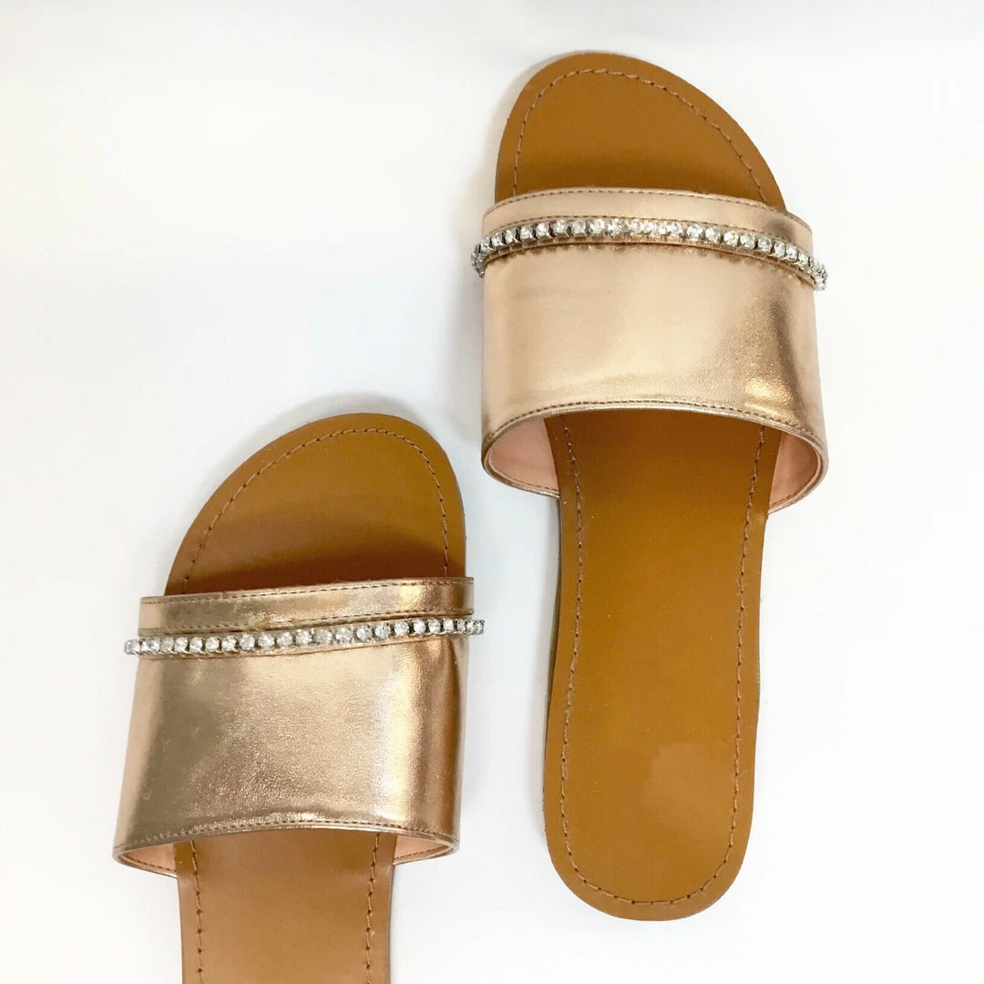 Fabulous Shoes Rhinestone Rose- Gold Sandals 3 Fabulous Shoes Rhinestone Rose- Gold Sandals