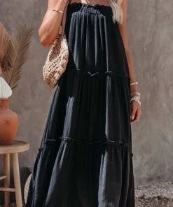Fabulous Shoes MAXI DRESSES Black Breeze Maxi Dress