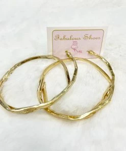 Fabulous Shoes ACCESORIES AND JEWELRY Gold Hoops Earrings