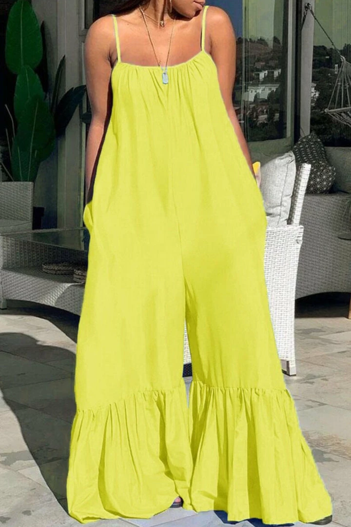 Fabulous Shoes JUMPSUITS Yellow Flared Jumpsuit 1 Fabulous Shoes JUMPSUITS Yellow Flared Jumpsuit