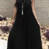 Fabulous Shoes Black Halter Maxi Dress TROPICAL COLLECTION