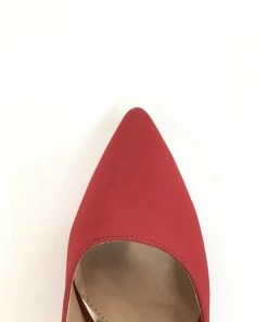 Fabulous Shoes Red Strap Pumps