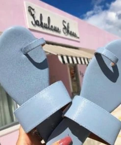 Fabulous Shoes Baby Blue Chic Sandals