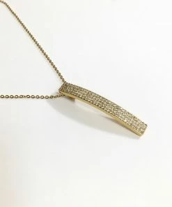 Fabulous Shoes ACCESORIES AND JEWELRY Gold Bar Necklace