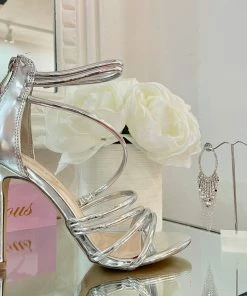 Fabulous Shoes Angelina Classic Silver Heels