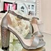 Fabulous Shoes Pewter Shimmer Heels