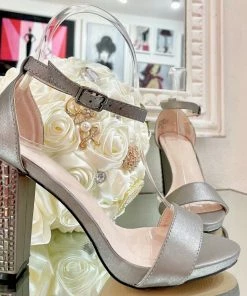 Fabulous Shoes Pewter Shimmer Heels