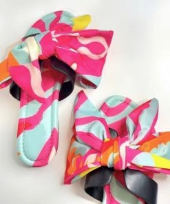 Fabulous Shoes Multi- Color Bow Flats