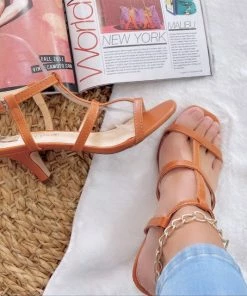 Fabulous Shoes Tan Chic Heels