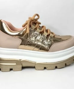 Fabulous Shoes High Fashion Rose Gold Sneakers