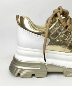 Fabulous Shoes High Fashion Gold Sneakers