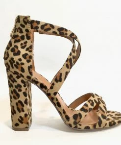Fabulous Shoes Leopard Cross-over Heels