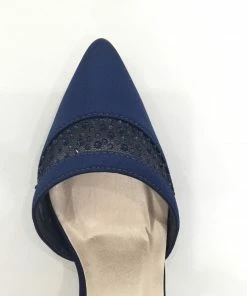 Fabulous Shoes Navy Blue Bride Heels