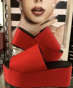Fabulous Shoes Red Vibrant Platform