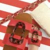 Fabulous Shoes Red Flat Slides Sandals