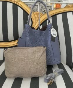 Fabulous Shoes Sky Blue 2 In 1 Handbag