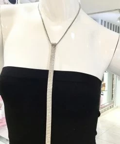 Fabulous Shoes Five Crystals Silver Necklace ACCESORIES AND JEWELRY