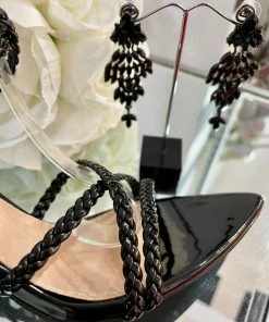 Fabulous Shoes Black Braided Heels