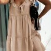 Fabulous Shoes Taupe Short Dress SHORT DRESSES