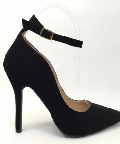 Fabulous Shoes Black Strap Pumps