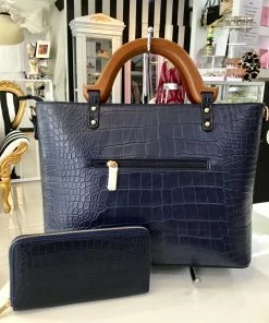 Fabulous Shoes Navy Blue 2 Piece Set HANDBAGS