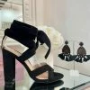 Fabulous Shoes Black Ankle Wrap Heels
