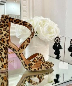 Fabulous Shoes Leopard Cross-over Heels