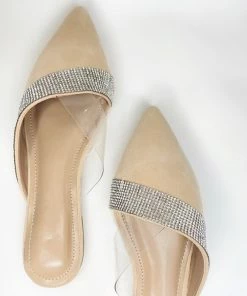 Fabulous Shoes Nude Pointed Toe Flats