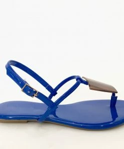 Fabulous Shoes Blue Sandal Patent