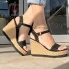 Fabulous Shoes Gold & Black Platform