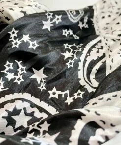 Fabulous Shoes Black Scarf Tie Flats