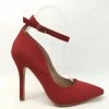 Fabulous Shoes Red Strap Pumps