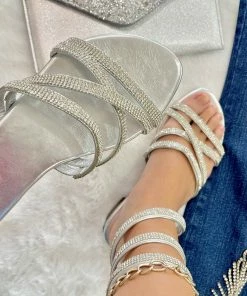 Fabulous Shoes Silver Spiral Flats
