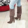 Fabulous Shoes Long Dusty Rose Boots