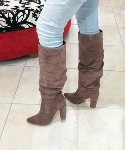 Fabulous Shoes Long Dusty Rose Boots