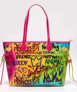 Fabulous Shoes Pink Graffiti Handbag HANDBAGS
